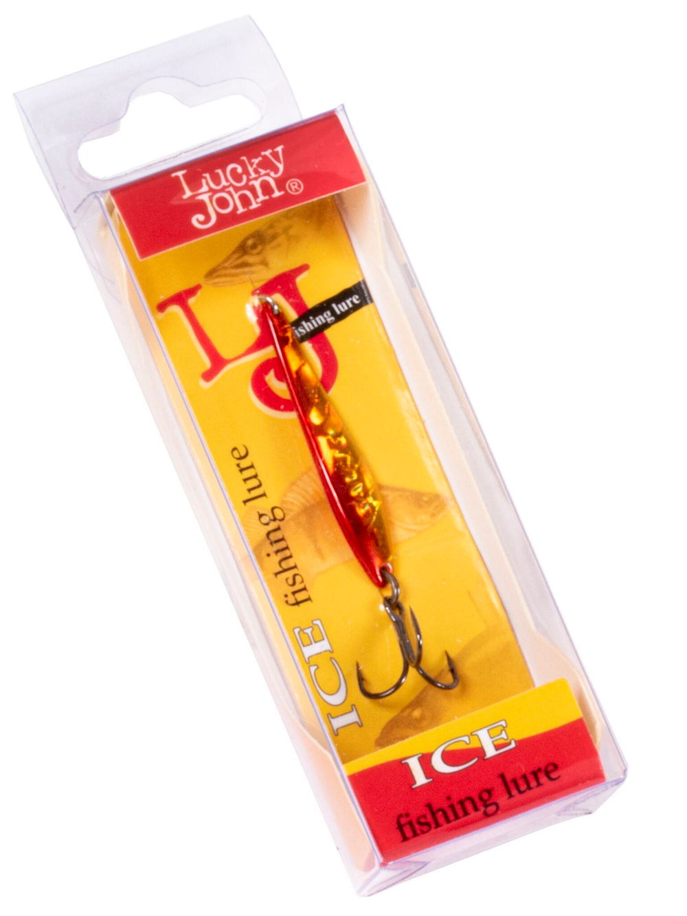 Блесна вертикальная Lucky John MODEL S-1 c тройником, 1.5г, цвет RG, 8274-RG