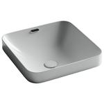 Раковина встраиваемая сверху CERAMICANOVA Element с отверстием слива - перелива квадратной формы 438x438x172 мм цвет белый арт. CN6077