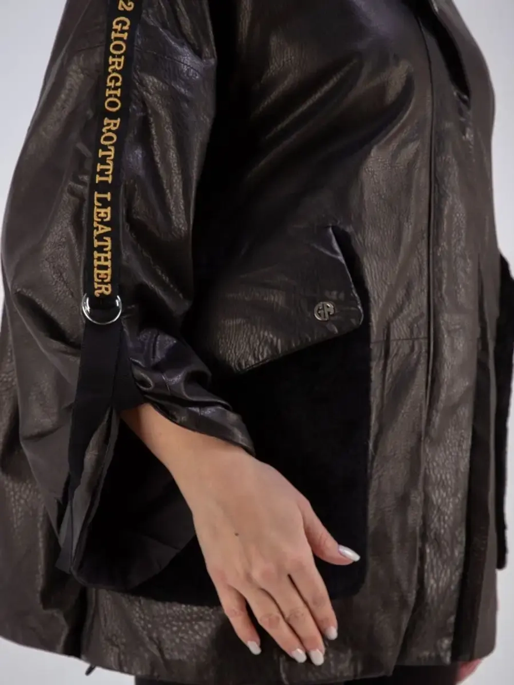 Куртка кожаная натуральная трансформер