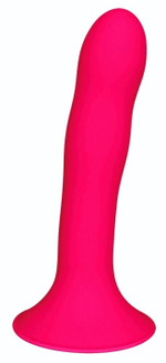 Ярко-розовый фаллоимитатор двойной плотности Hitsens 4 - 17,5 см. (Цвет: ярко-розовый)