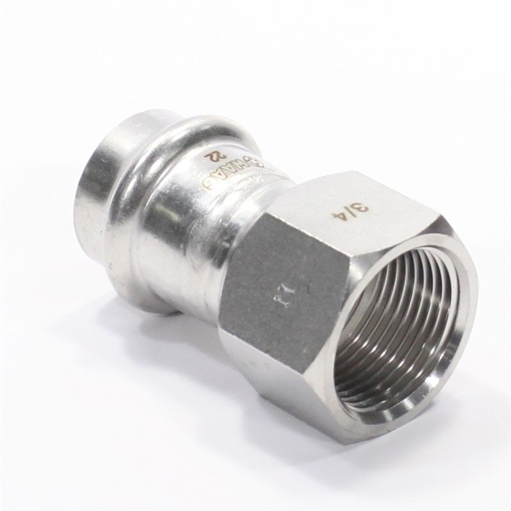 Переходник 22-3/4", WAAG Heavy Inox, пресс-резьба, вн., сталь нержавеющая