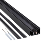 135244 SHINO NT24 123 черный Низковольтный шинопровод для монтажа в натяжной потолок 3м IP20 48V FLUM