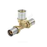 Тройник переходной для МП/PE-X труб латунь пресс Дн 32х16х32 RM151 Giacomini RM151Y090