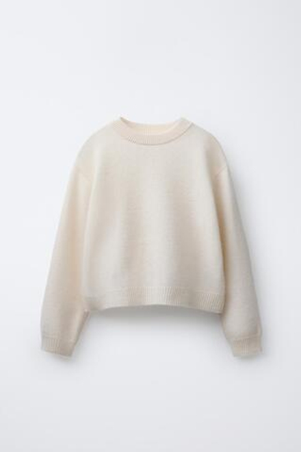 ZARA ДЖЕМПЕР ИЗ 100% КАШЕМИРА, ЭКРЮ