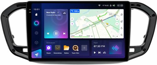 Магнитола для Lada Vesta NG 2023+ (ШГУ, рамка черная глянцевая 9) - Teyes CC3-2K QLed на Android 10, Быстрая, 4G SIM-слот, CarPlay