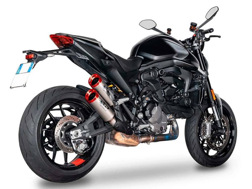 GDU0839TOMR SPARK DYNO TITANIUM DOUBLE SILENCER RED END (M 937)