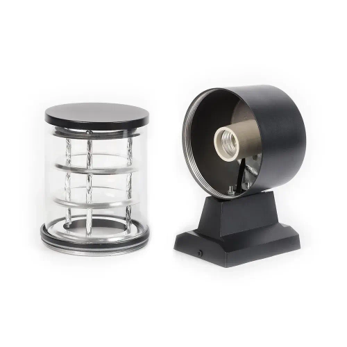 Светильник фасадный архитектурный уличный односторонний под лампу с цоколем Е27. Черный корпус