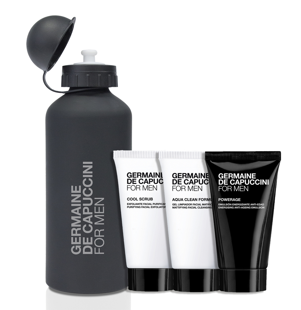 GERMAINE DE CAPUCCINI For Men (PowerAge+Cool+Aqua)+Bottle