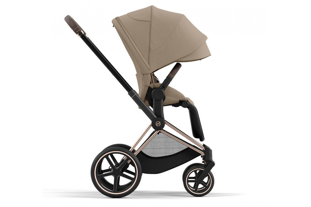 Коляска 2 в 1 Cybex Priam IV Cozy Beige, шасси Rose Gold