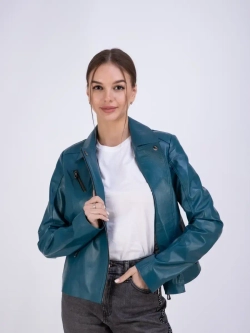 Косуха кожаная куртка женская Турция
