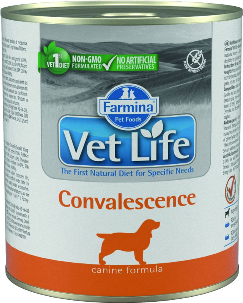 Вет Лайф паштет для собак конвалесценсе VET LIFE NATURAL DIET DOG CONVALESCENCE