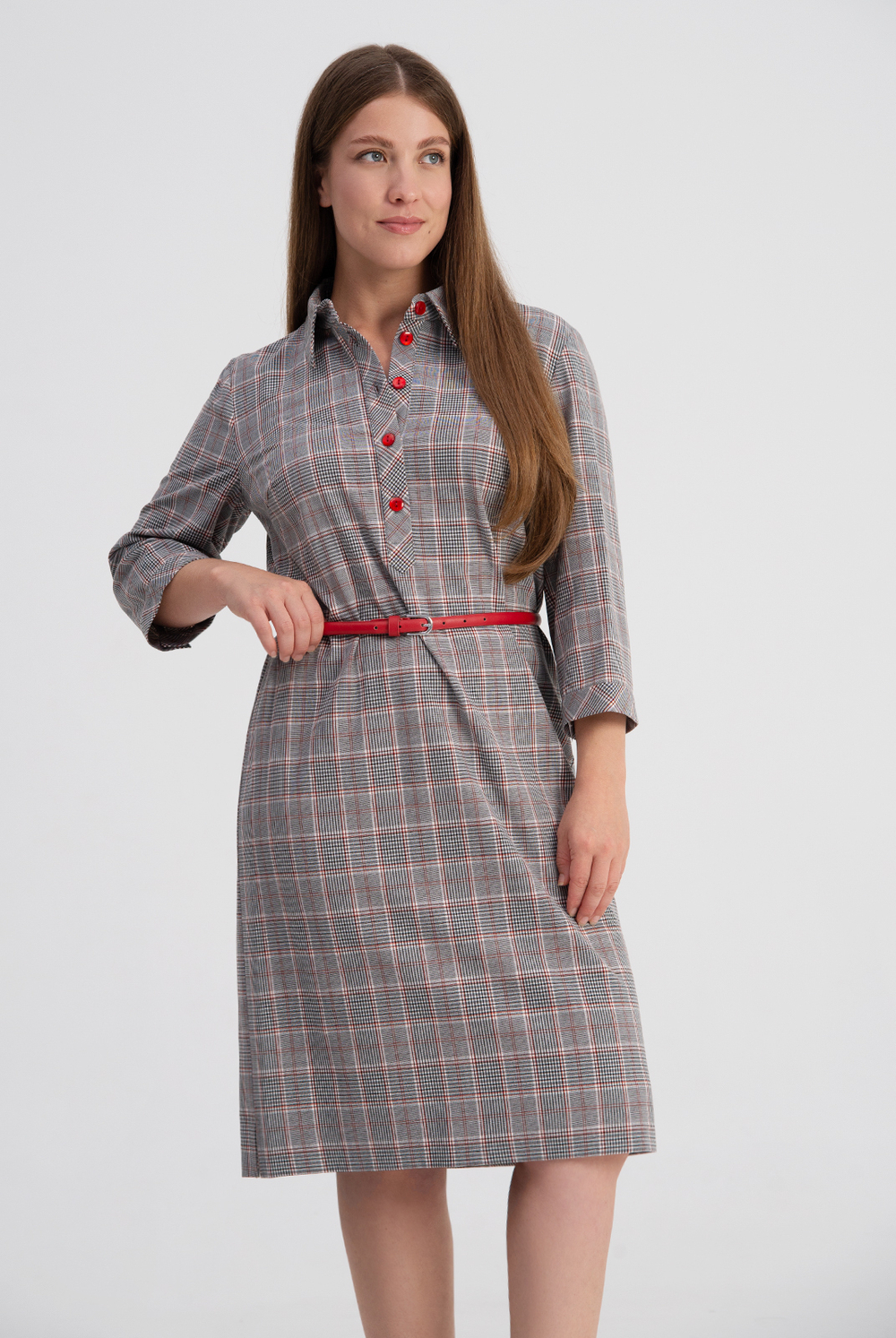 Платье женское 1655А, клетка #412Клв051655А