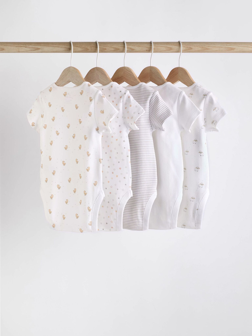 Боди с коротким рукавом для малышей Next K79-873, 5 шт., Белый