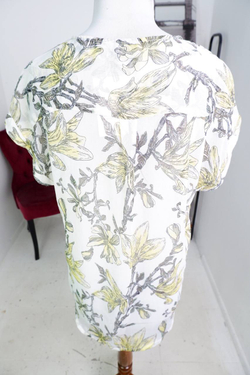 Блузка Fransa с красивым принтом, маркировка М, визуально на 46 размер