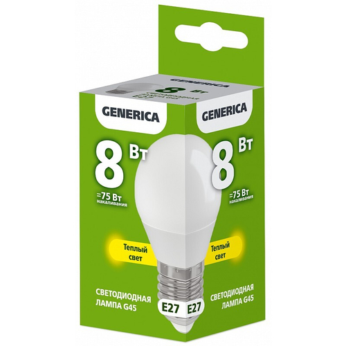 Лампа светодиодная  Е 27 Generica шар   10 Вт