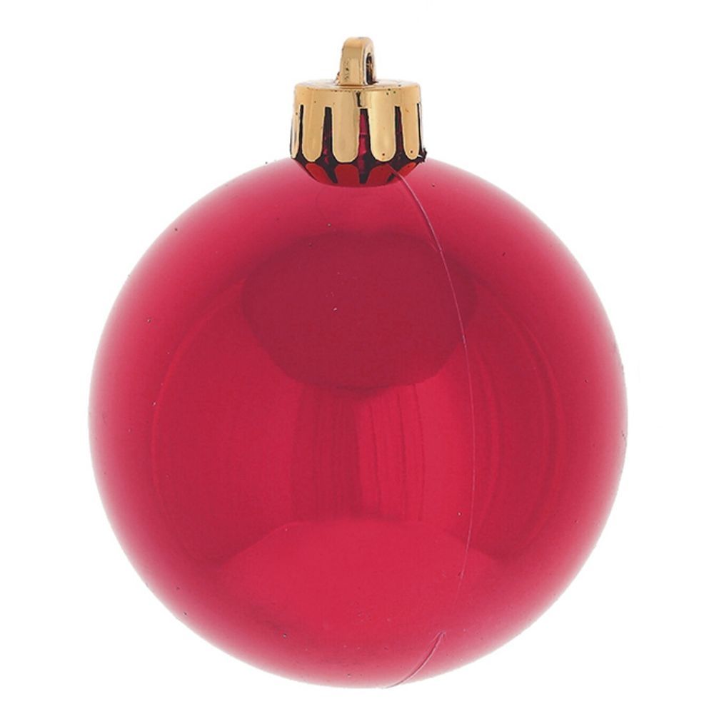 GAEM Набор из 6шт Украшение новогоднее Шар "Вензель красный", D6 см, L6 W6 H7 см