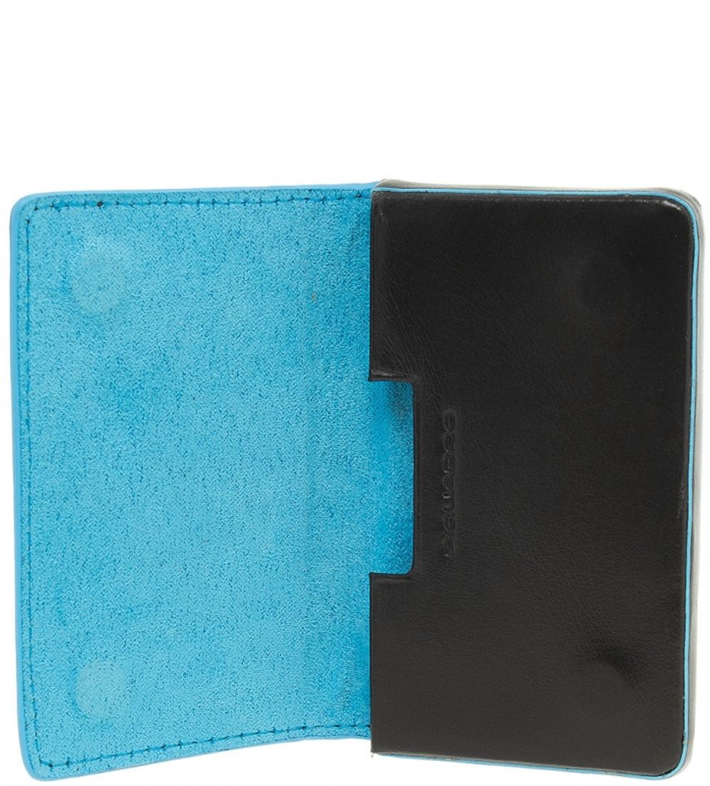 Чехол для визитных карт Piquadro Blue Square черный телячья кожа (PP1263B2/N)