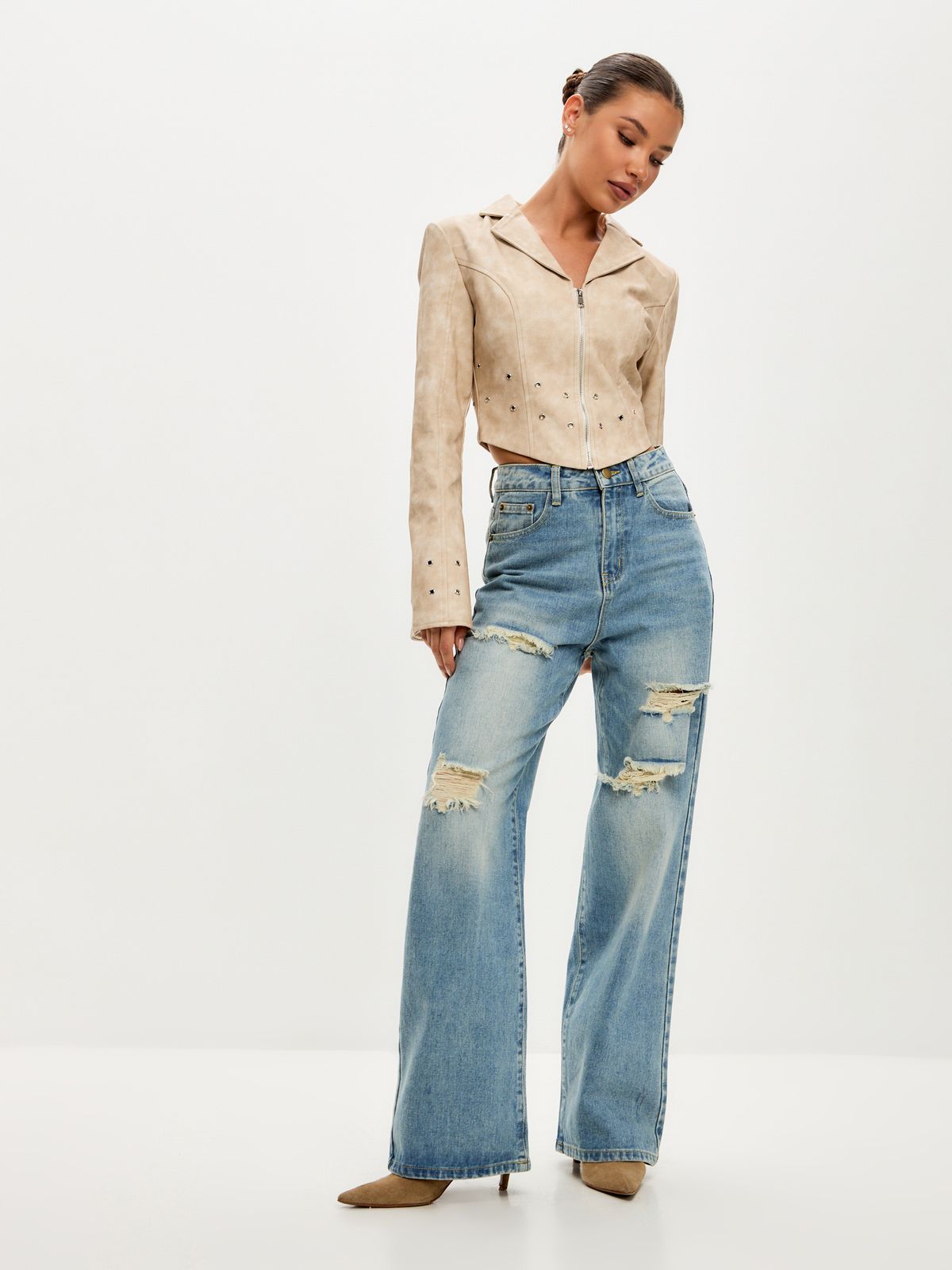 Джинсы синие