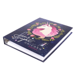 Тетрадь 80л., А5, клетка, Проф-Пресс "Единорог и космос", кольца