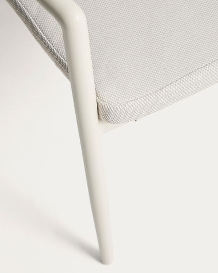 Уличный стул Argasi из алюминия цвета экрю и веревки