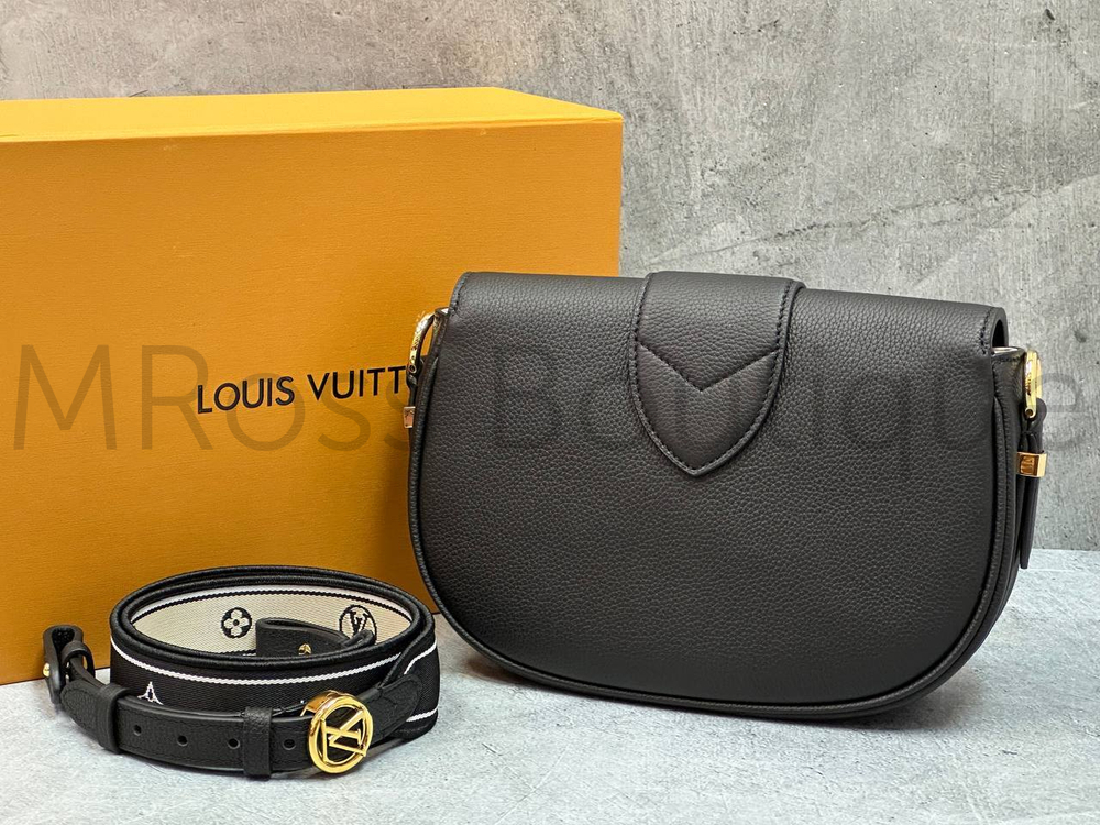 Женская черная сумка LV Pont 9 Soft PM Louis Vuitton премиум класса