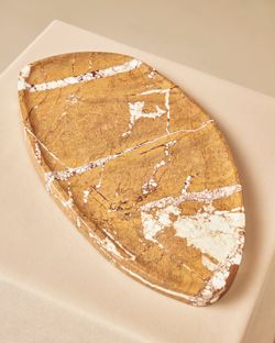 Мраморный поднос бежевый