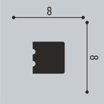 Молдинг МЛ 30/2,6 Черный глянец