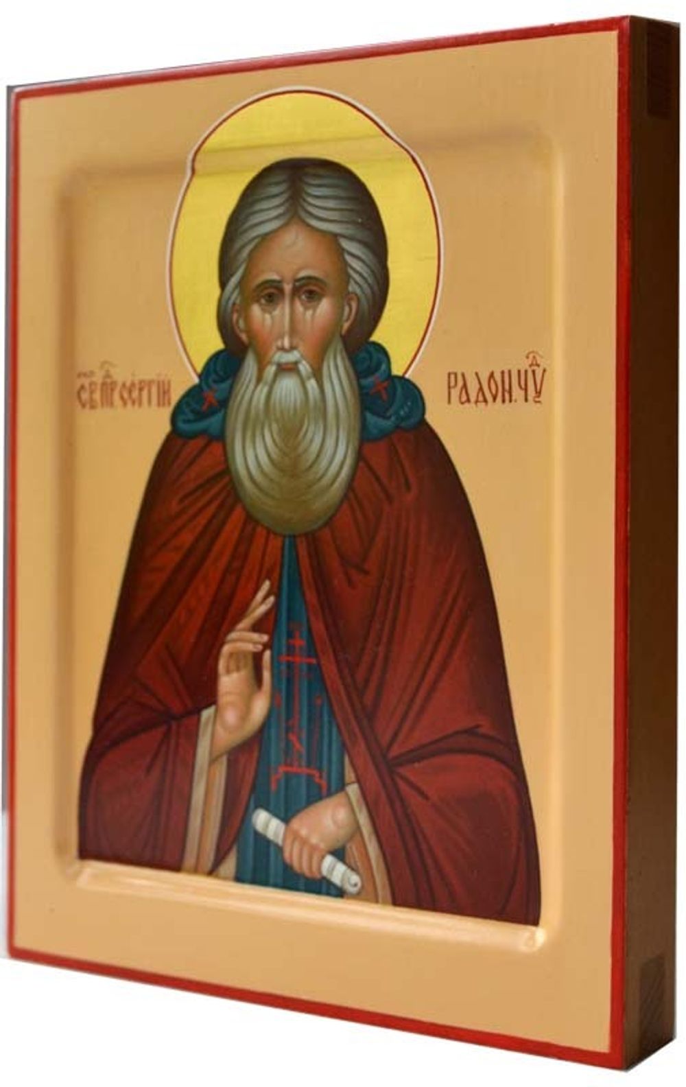 Сергий Радонежский. Рукописная икона.