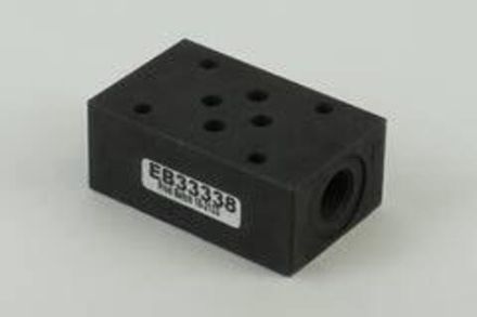 EB33338 - Плита модульная Ду 6, ISO 4401-03 / CETOP 03, отводы G3/8" от каналов Р и Т, сталь