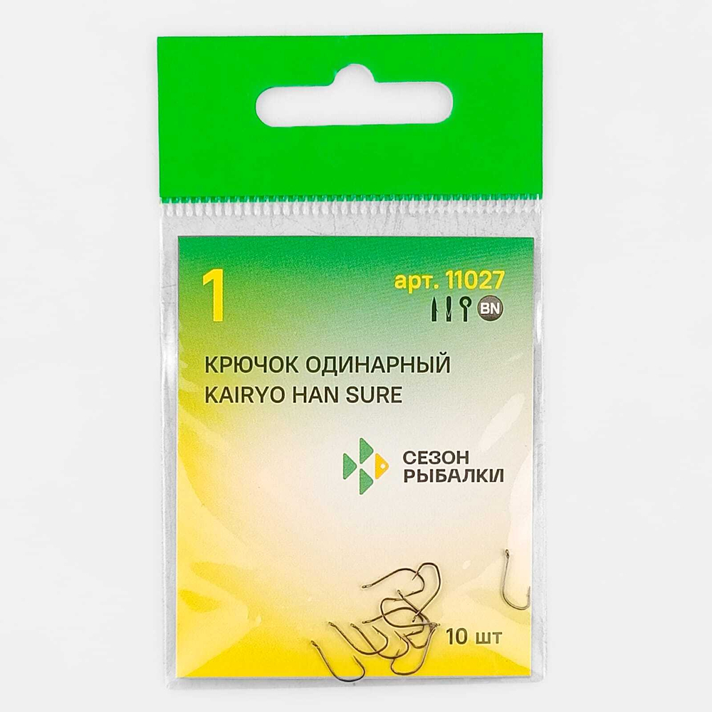 Крючок с ушком Fish Season 11027 BN Kayrio Han-Sure-Ring (10шт/уп)