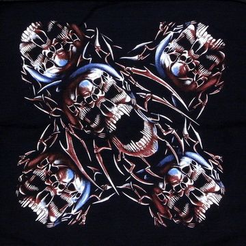 Бандана Череп тройной (077)