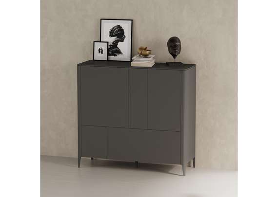 Шкаф Type 3 двери 2 ящика высота 135 см (темно-серый)