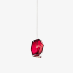 Pendant design lamp Crystal Rock by Lasvit (Red)