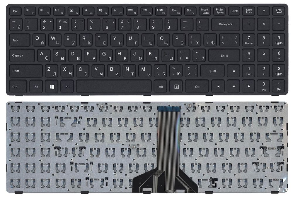 Клавиатура для ноутбука Lenovo Ideapad 300-15 100-15IBD, черная (KB-102176)