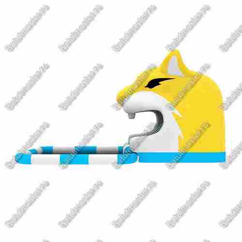 Надувная прямая водная горка с бассейном «Бельчонок», 8*4*4,5 м