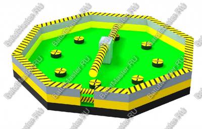 Коммерческая надувная игра "Увернись от палки" (Melt Down) 6*6*1.5 м