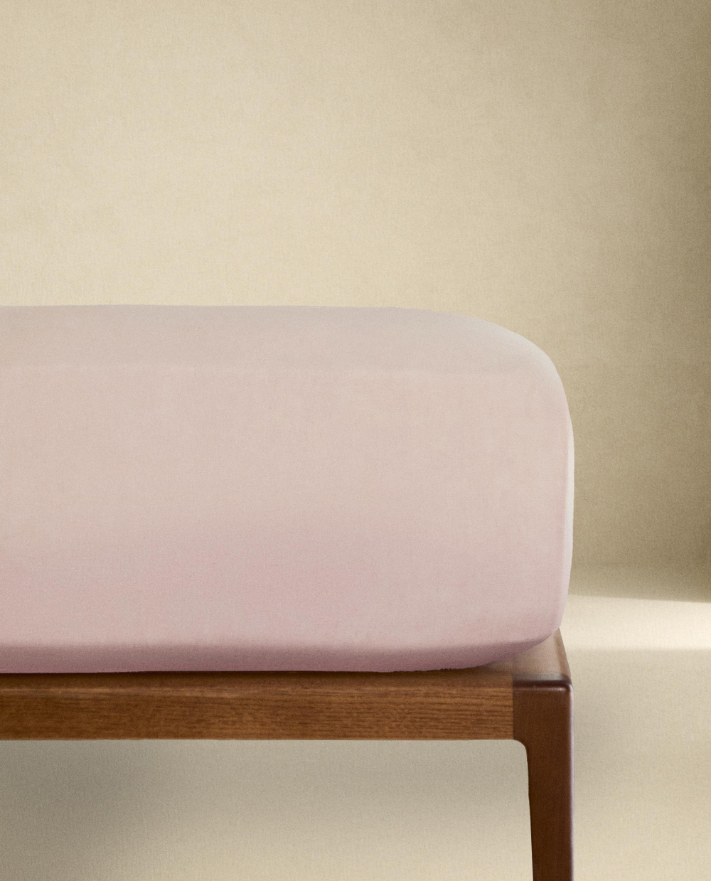 Zara Home - Простыня брюки из постиранного льна, высота 30 см (140 г / м2), розовый, 90х200х30 см