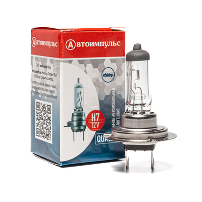 H7 12-55 Автолампа галогенная H7, 12 В, 55 Вт, PX26D Автоимпульс