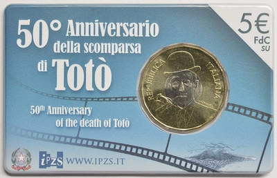 ИТАЛИЯ, 2017, 5 ЕВРО [БИМЕТАЛЛ]