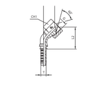 Фитинг DN 05 BSP (Г) 1/4 (45) (штифтованная гайка) (o-ring)