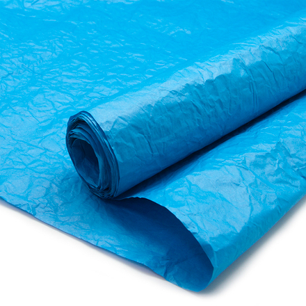 Упаковочная жатая бумага (0,7*5 м) Эколюкс, Синий, Перламутр, 1 шт.