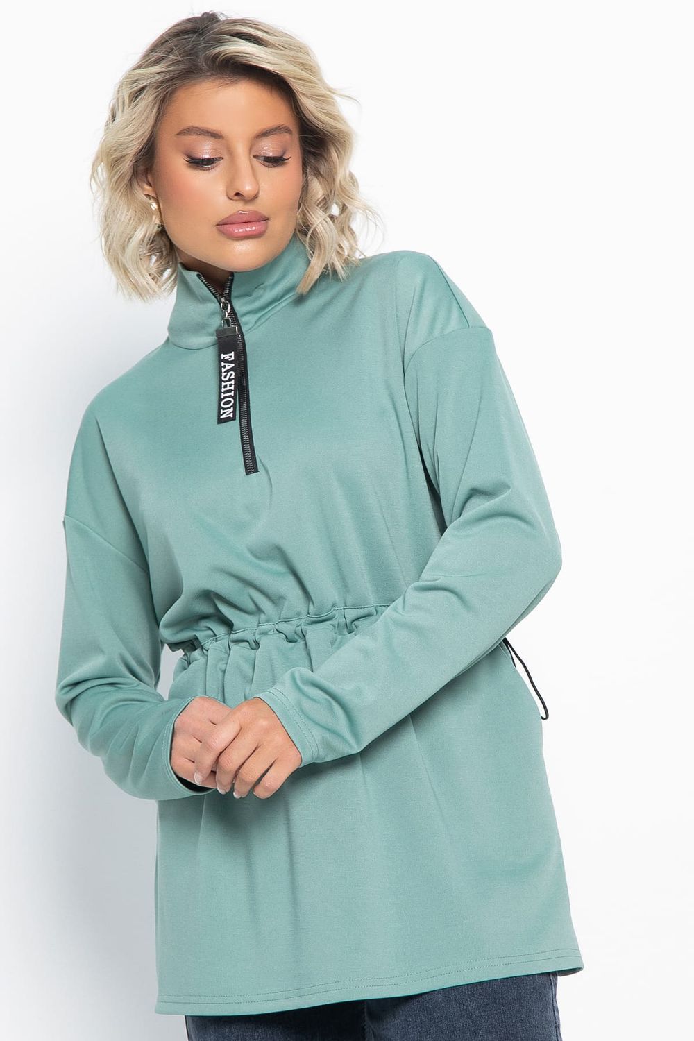 Блуза Долгожданная встреча (зеленая) Б15080-5М LT Collection