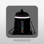 Мешок для обуви 1 отделение Berlingo "Purple Magic", 360*460мм, вентиляционная сеточка , светоотражающая лента, карман на молнии