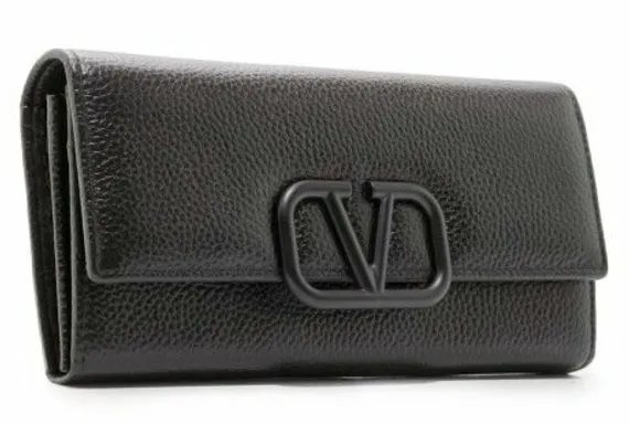Кожаный кошелёк Valentino черный