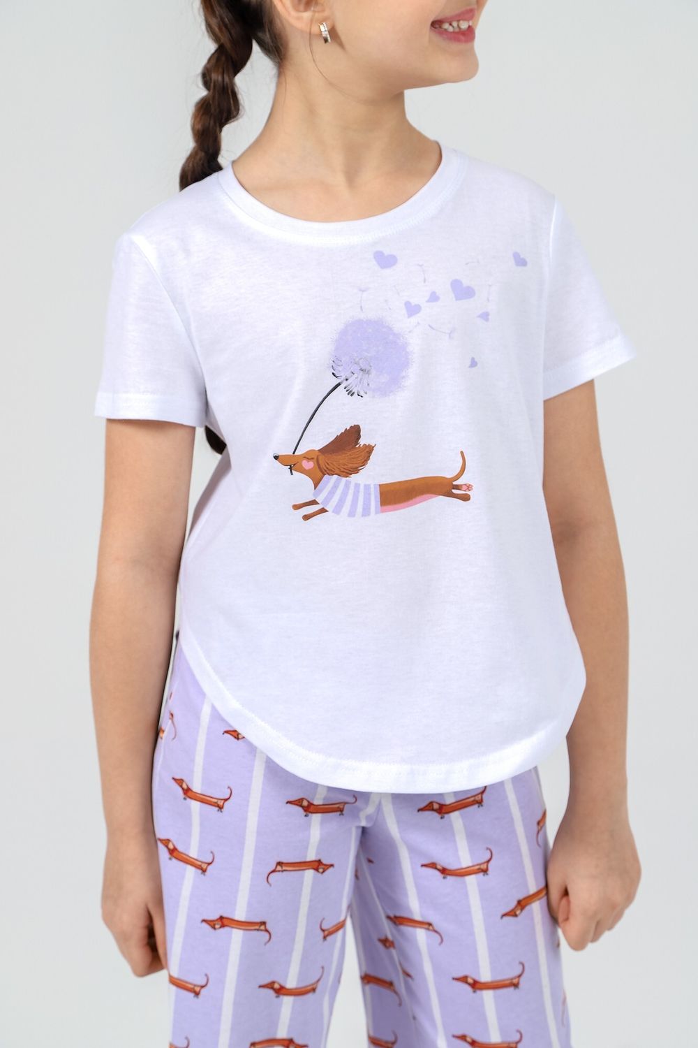 Костюм для девочки Таксы-1 Виотекс БЕЛЫЙ