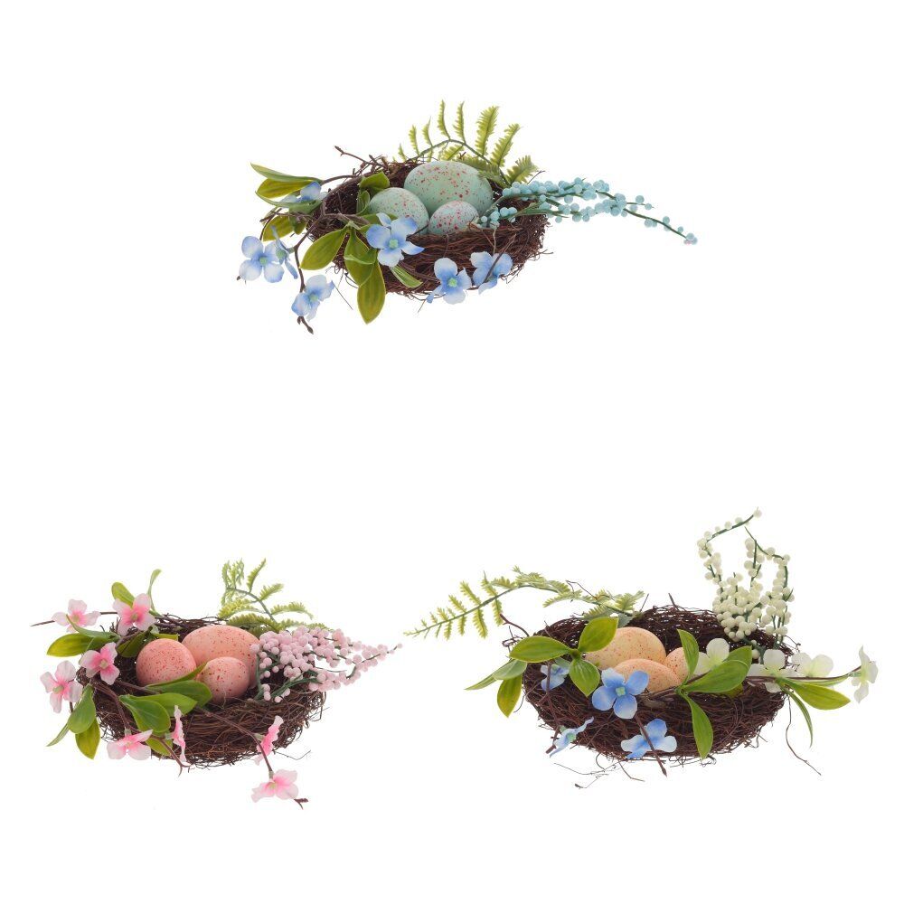 GAEM Изделие декоративное "Гнездо пасхальное", L16 W16 H6 см, 3в.