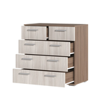 К-5 Комод 5 ящиков Ясень шимо темный / Ясень шимо светлый