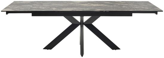 Стол BELLUNO 160 KL-176, итальянская керамика/ черный каркас