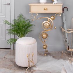 Банкетка Терра Грасс Felicita Белый Опал Айвори Мраморное золото