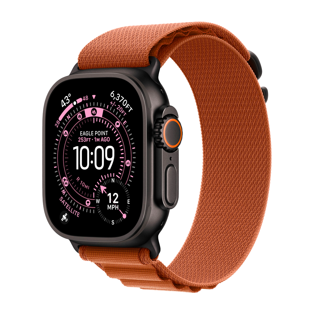 Умные часы Apple Watch Ultra 3 (2025) GPS + Cellular, 49mm, Black Titanium Case with Terra Cotta Alpine Loop, M